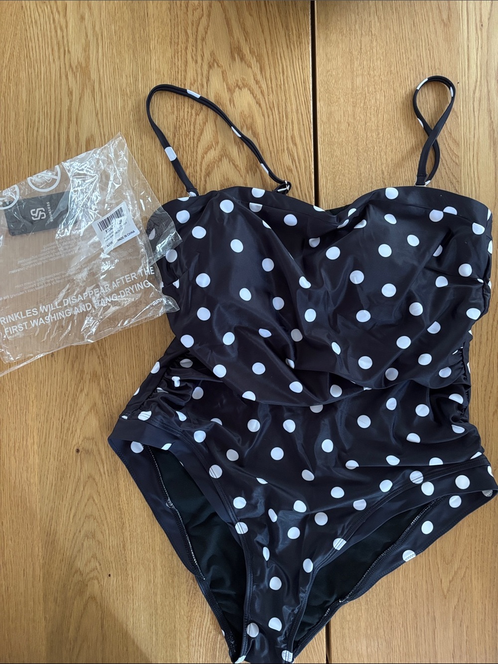 Polka Dot Black & White One-Piece Swimsuit